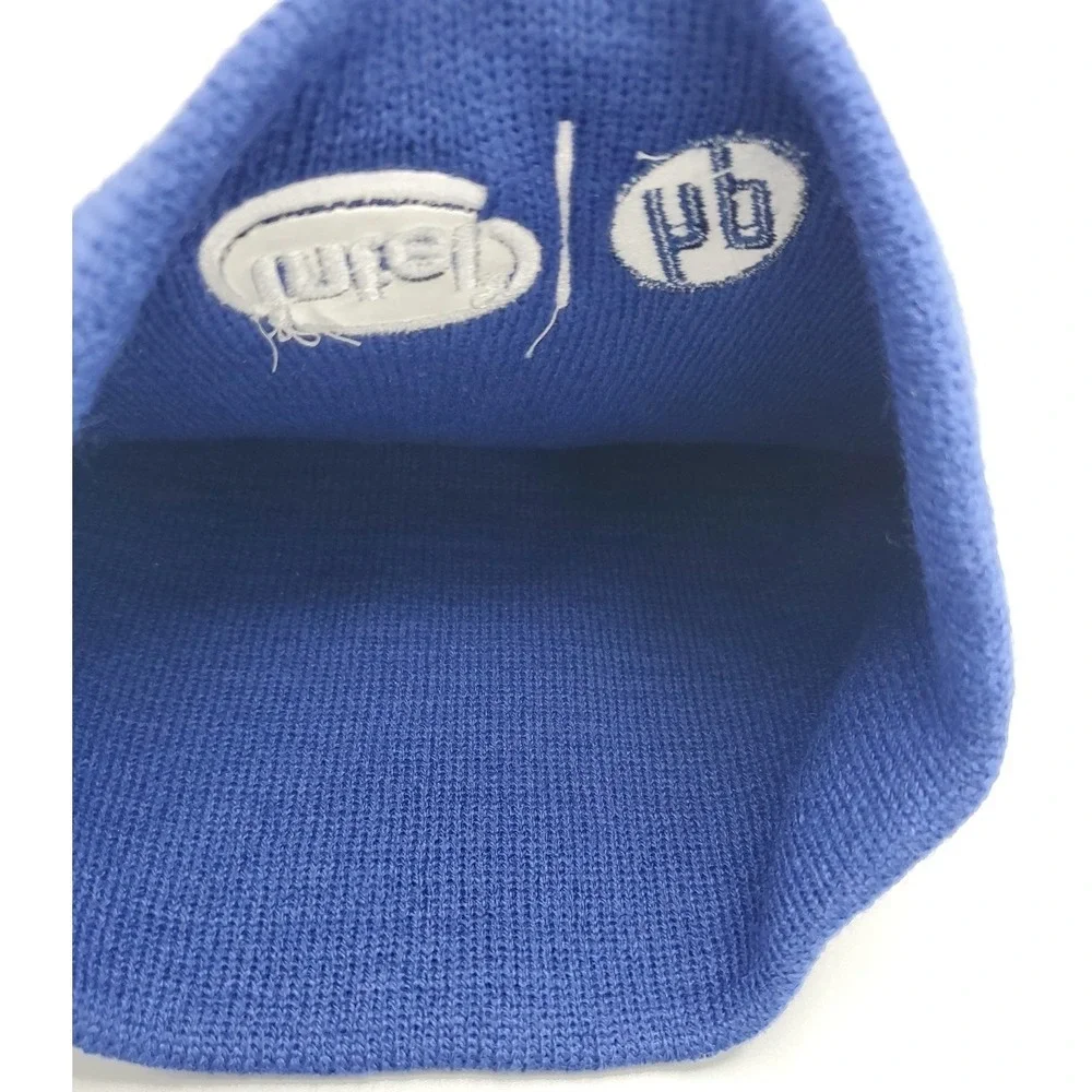 Vintage Intel HP Tech Company Embroidered Blue‎ Beanie Knit Watch Cap Toboggan